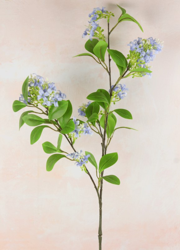 Picture of Faux Blossom Flower Stem Blue 80cm