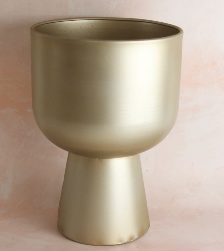 Metal Compote Vase 30cm