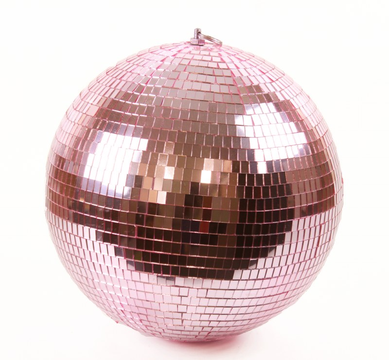 Disco Bauble 30cm Pale Pink x 1