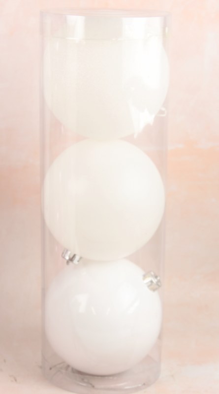 Picture of Jumbo Baubles x 3 15cm White