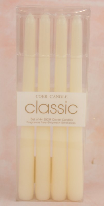 Taper Candles Ivory 2.2cm x 25cm