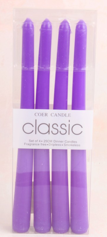 Picture of Taper Candles Purple 2.2cm x 25cm