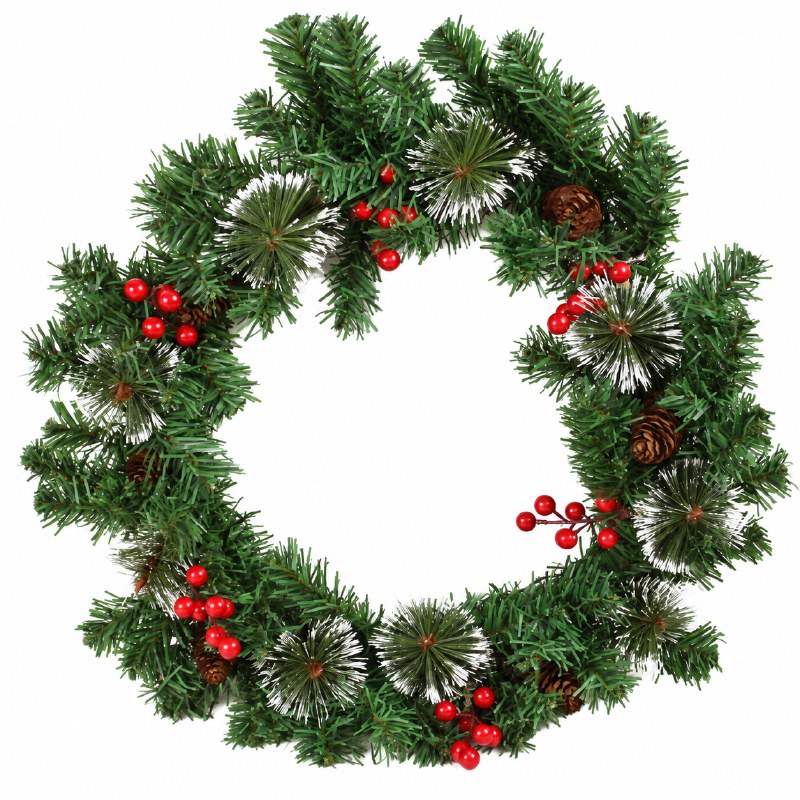 Spruce Wreath Berries & Pine Cone 40cm