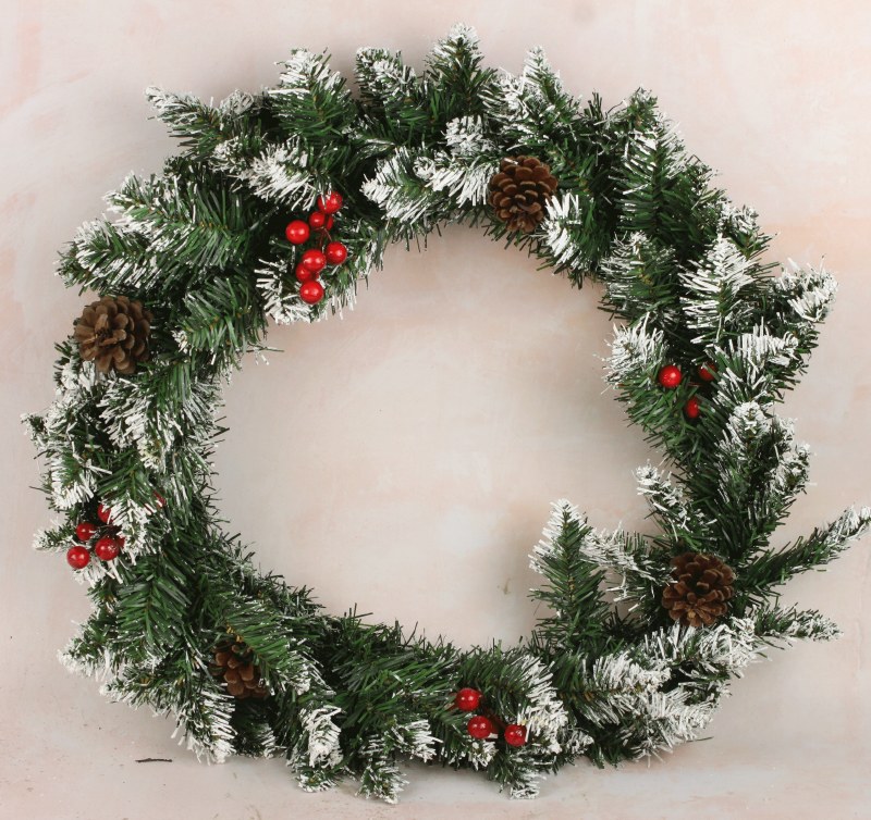 XMAS WREATH SNOW TIP, CONE+BER