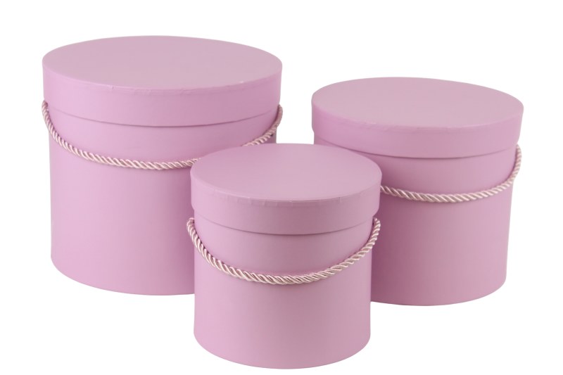 Picture of Florist Hat Box x 3 Lavender