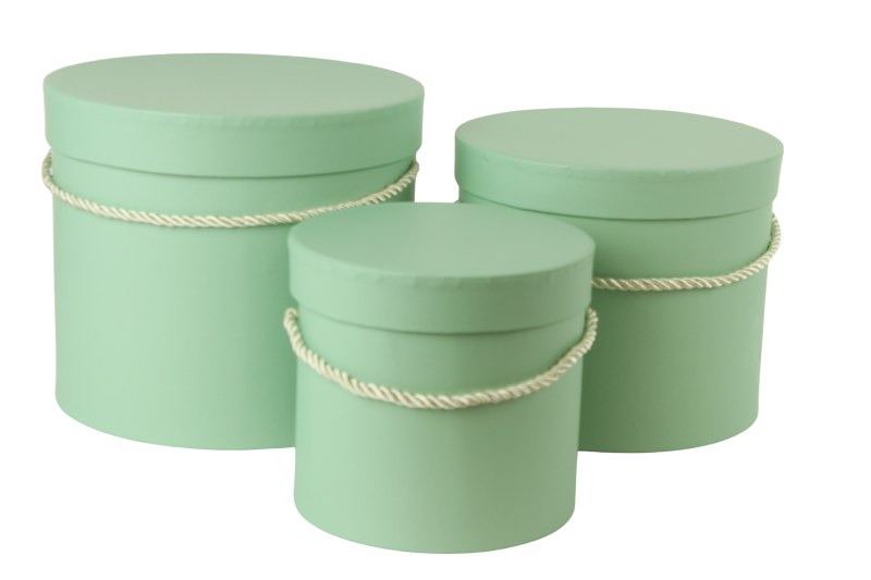 Picture of Florist Hat Box x 3 Ice Green