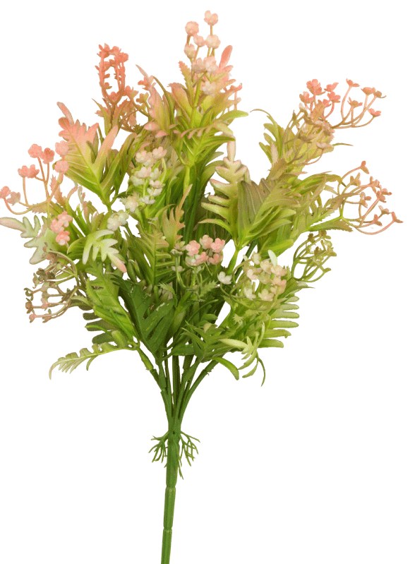 Artificial Wild Flower Bunch Peach 39cm