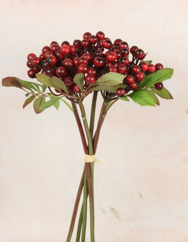 Picture of Faux Berry Bunch Deep Red 30cm