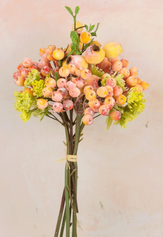 Picture of Faux Mixed Berry Bunch Orange 34cm