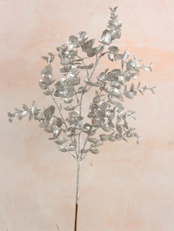 Picture of Christmas Eucalyptus Silver Glitter 50cm