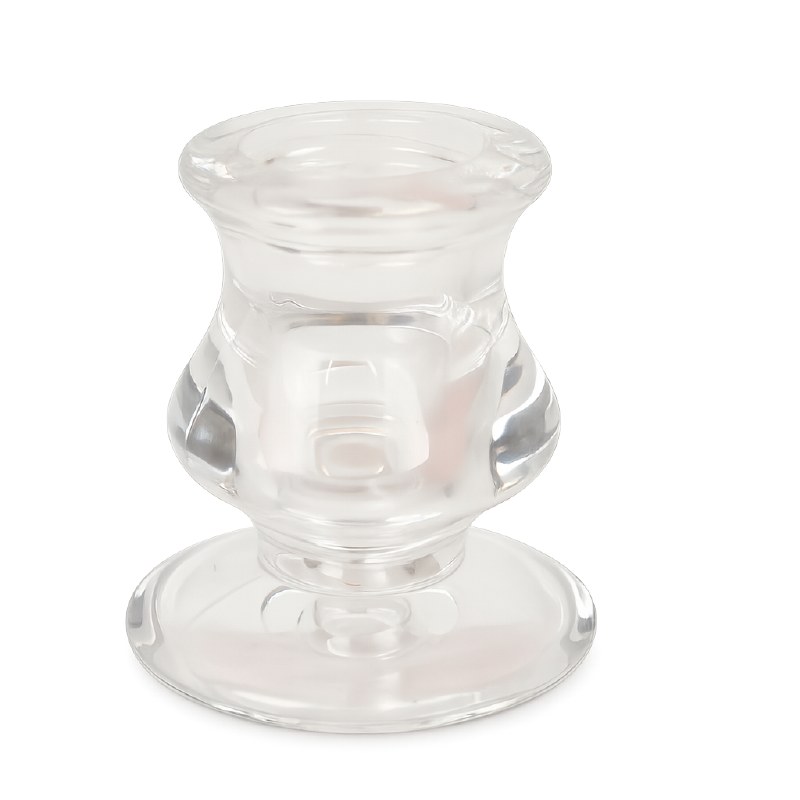 Glass Taper Candle Holder 5.5x6cm