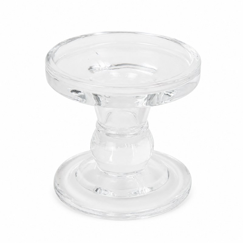 Glass Taper Candle Holder 8cmx8.5cm