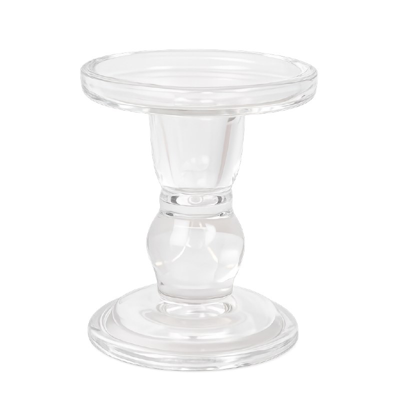 Glass Taper Candle Holder 8cmx11cm
