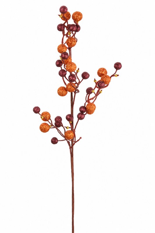 Glitter Stem Brown/ Orange 61cm