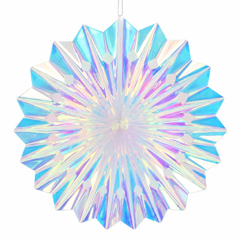 Irridescent  Foil Fan 12"