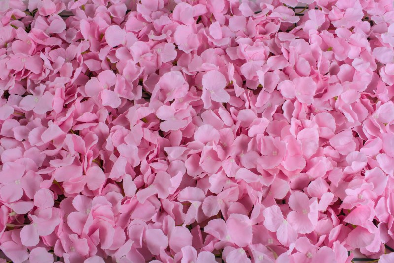 Picture of Artificial Hydrangea Flower Wall Panel 60cm x 40cm Pink
