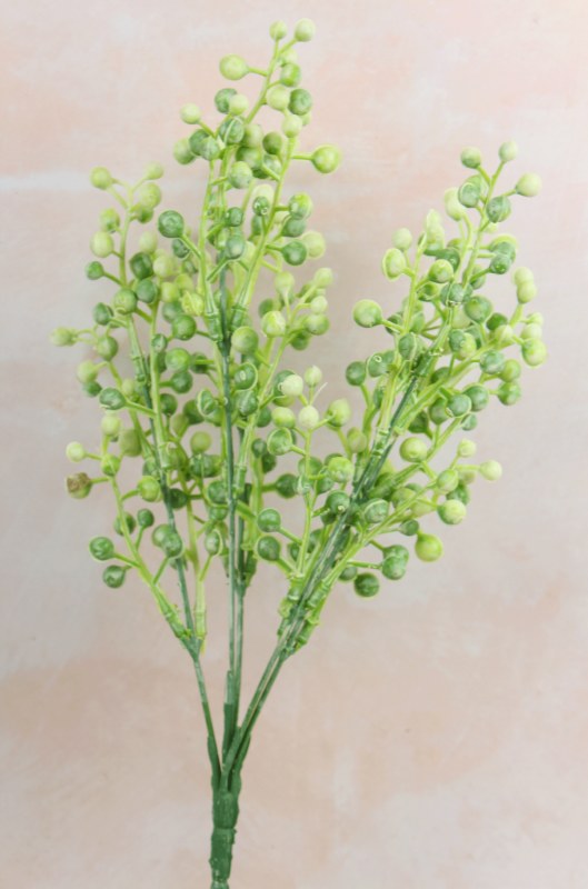 Picture of Artificial Berry Bunch Ivory/ Green 35cm