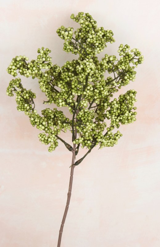 Picture of Holly Berry Fruit Stem Green/ White 37cm