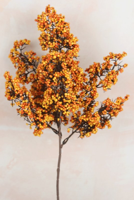 Picture of Holly Berry Fruit Stem Orange 37cm