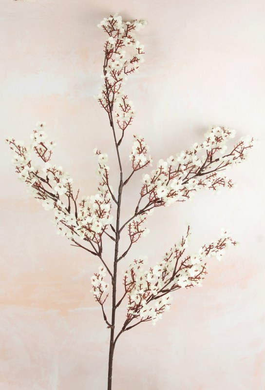 Picture of Faux Cherry Blossom White Stem 100cm