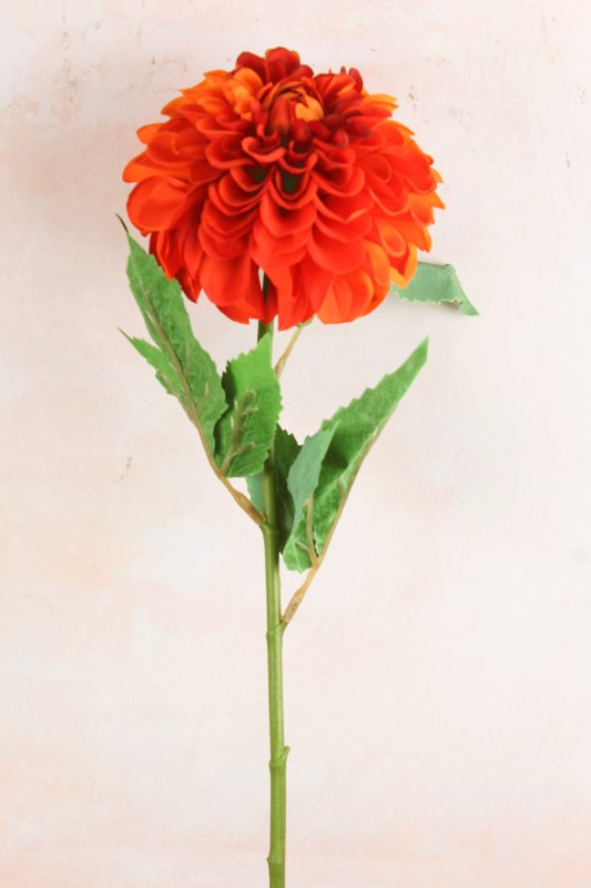 Pom Pom Dahlia Burnt Orange 63cm