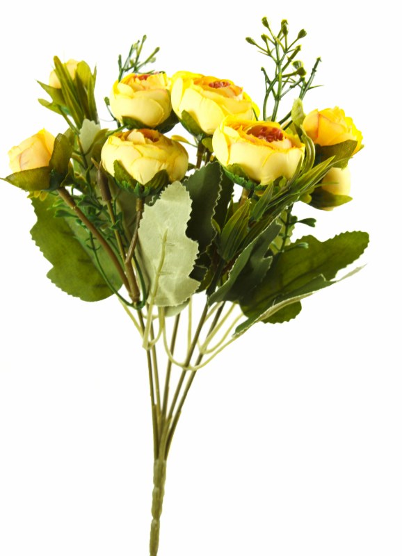 Picture of Artificial Flower Ranunculus Bunch x 10 Lemon