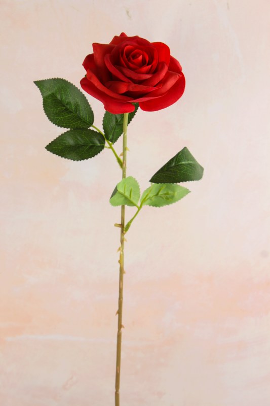 Picture of Rose Single Stem Real Touch 62cm Red