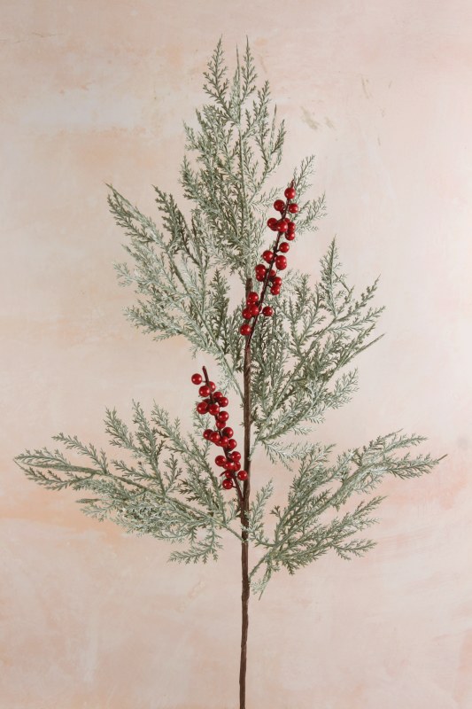 Picture of Frosted Pine Berry Stem 80cm