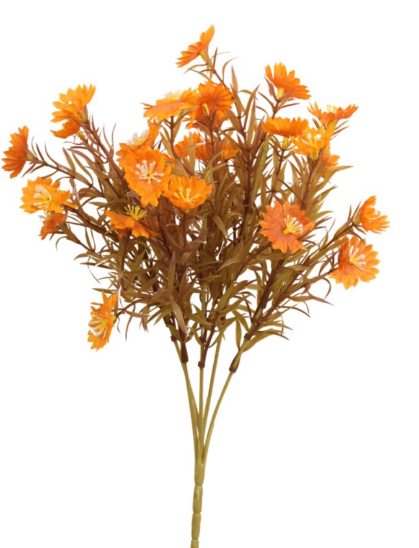 Artificial Daisy Bunch 30cm- Faux Daisy Spray (5 Stems) Orange