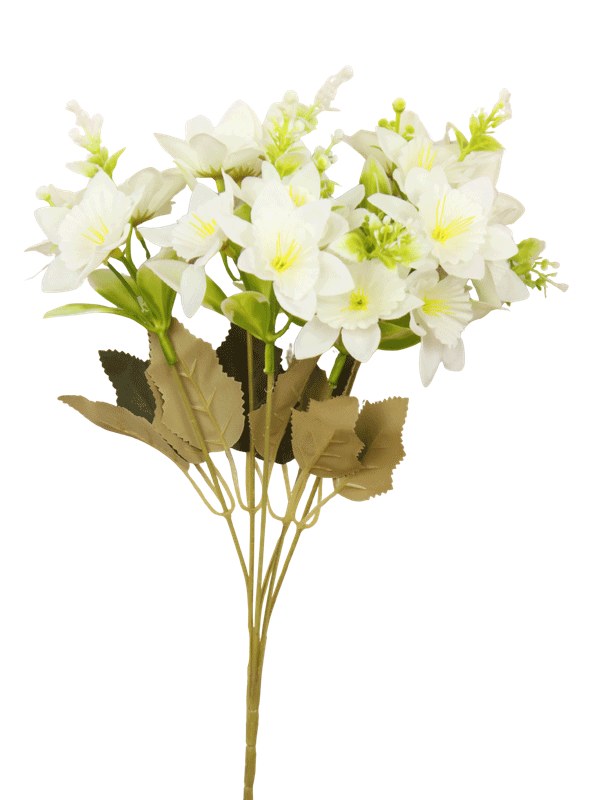 Artificial Alstromeria Bunch 36cm Ivory