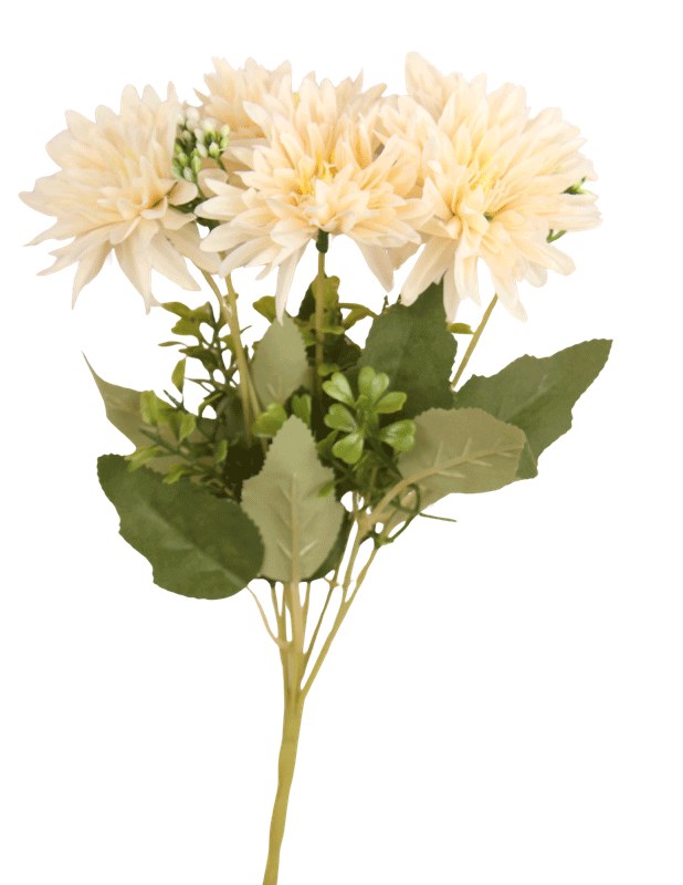 Artificial Mum Bunch- Ivory 29cm- Fuax Chrystanthemum Bunch