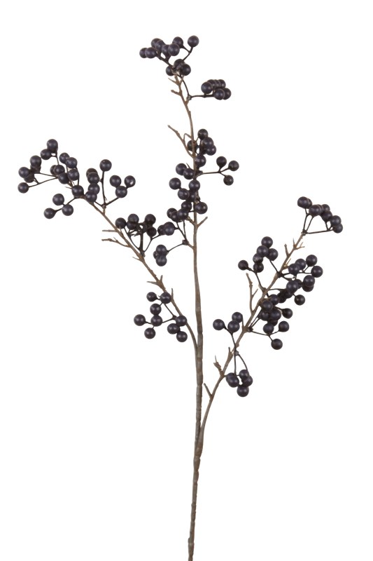 Artificial Navy Blue Berry Stem 80cm