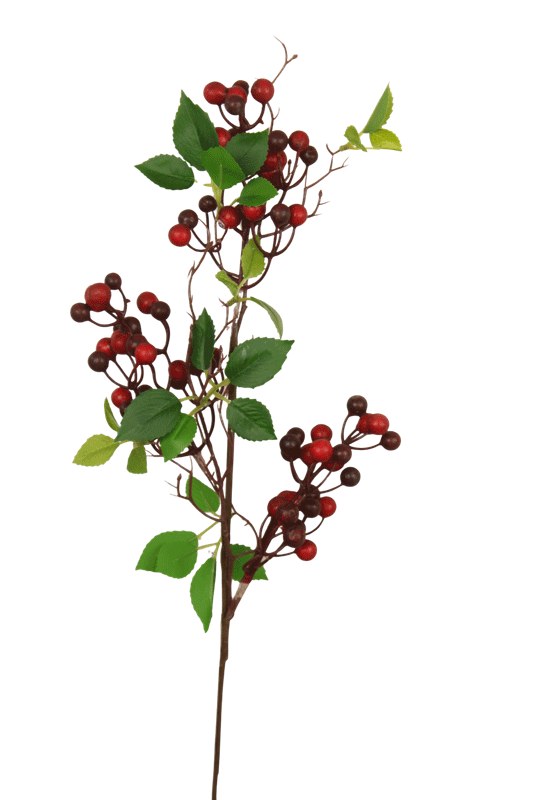 Artificial Berry Stem 61cm Red