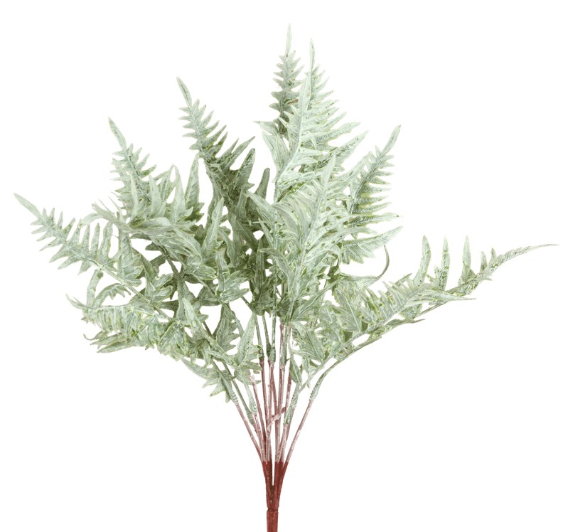 Artificial Frosted Fern Bunch 48cm