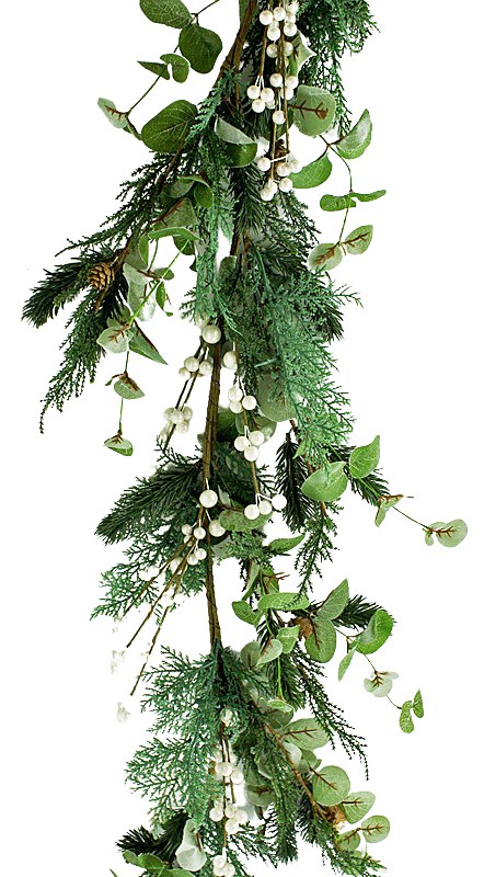 Picture of Christmas Garland Rustic Pearl Berry 5ft