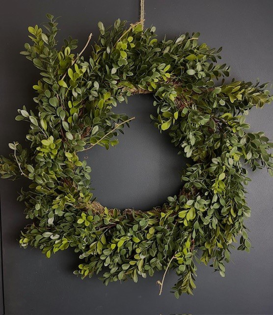 Artificial Boxwood Wreath 24"