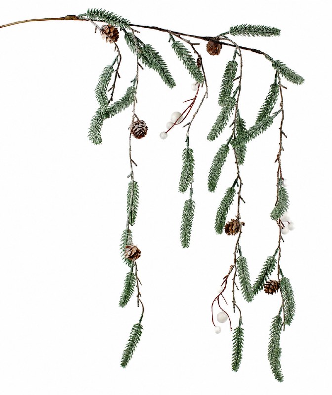 Frosted Hanging Christmas Spruce Stem 120cm