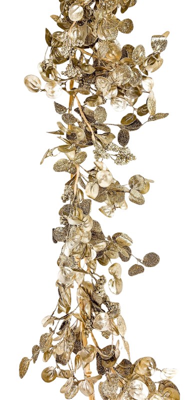 Glitter Christmas Garland Champagne 5ft
