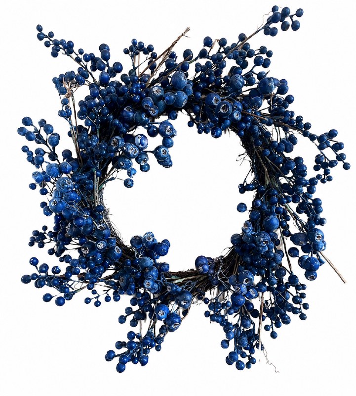 Christmas Wreath Blue Berry 22"