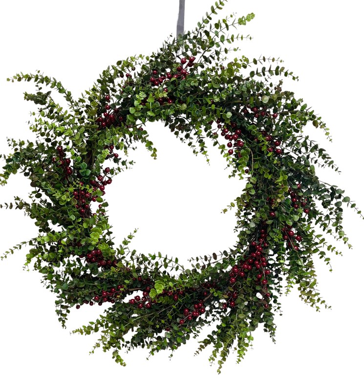 Extra Large Berry/ Eucalyptus Mix Wreath 32"