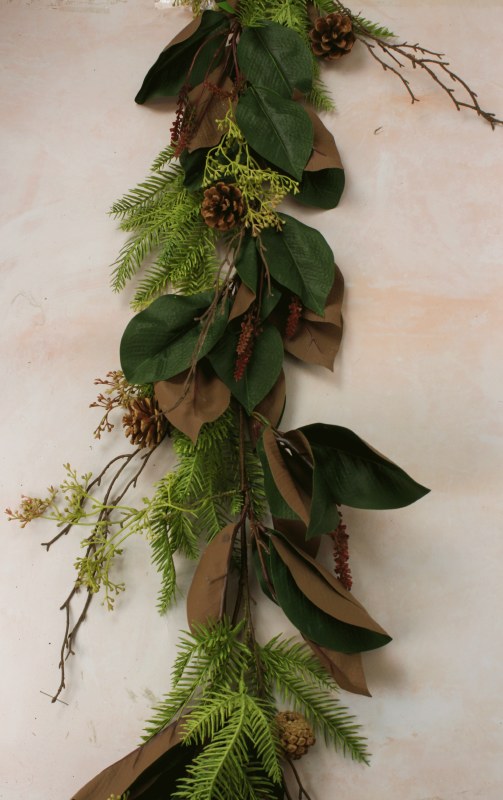 Picture of Faux Magolia Leaf Garland 5ft