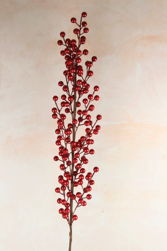 Faux Metallic Berry Stem 36"
