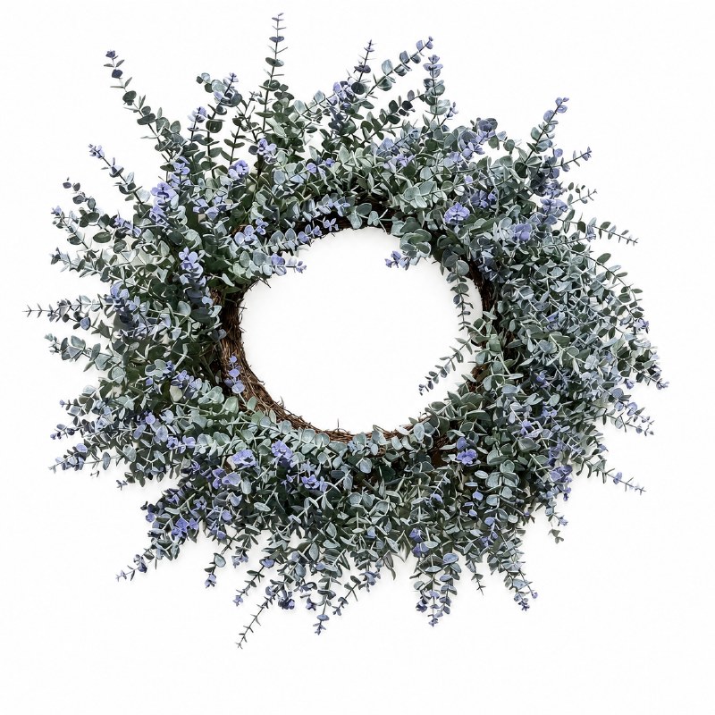 Faux Lavender Wreath 24"