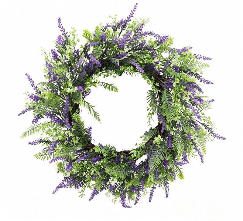 Faux Lavender Wreath 24"