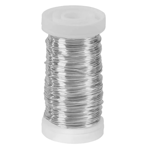 Florist Silver Wire Reel 0.5mm x 100g