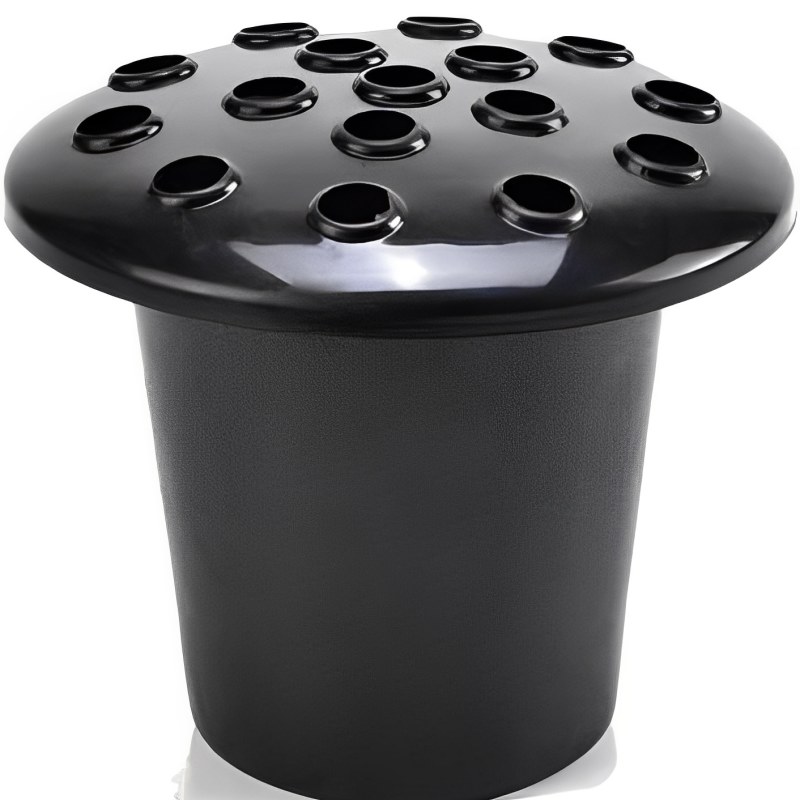 Picture of Grave Vase With Black Lid x 1