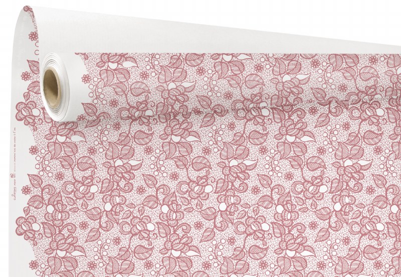 Kraft Paper White/ Rose Pink 79cm x 40m