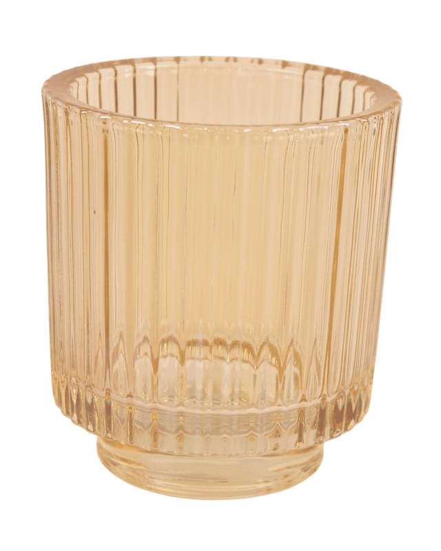 Glass Bud Vase 9cmx10cmx6cm Champagne