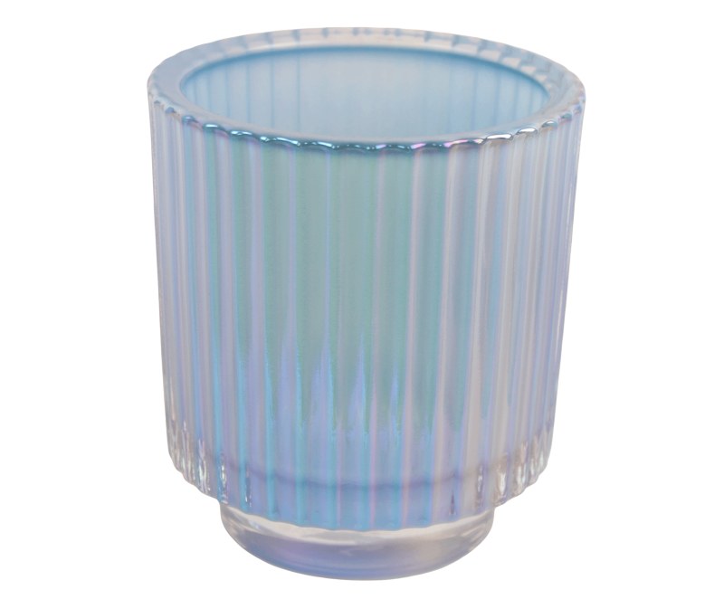 Glass Bud Vase 9cmx10cmx6cm Blue