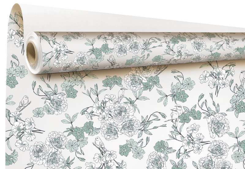 Picture of Kraft Paper Birdy Green 79cm x 25m Water Resistant